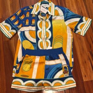 Casablanca Colorful Geometric Shirt and Shorts Set